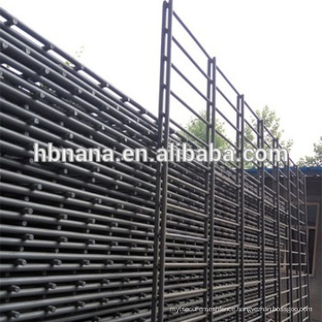 PVC ornament double loop wire fence /double horizontal welded wire fence / Twin Wire Mesh Fence